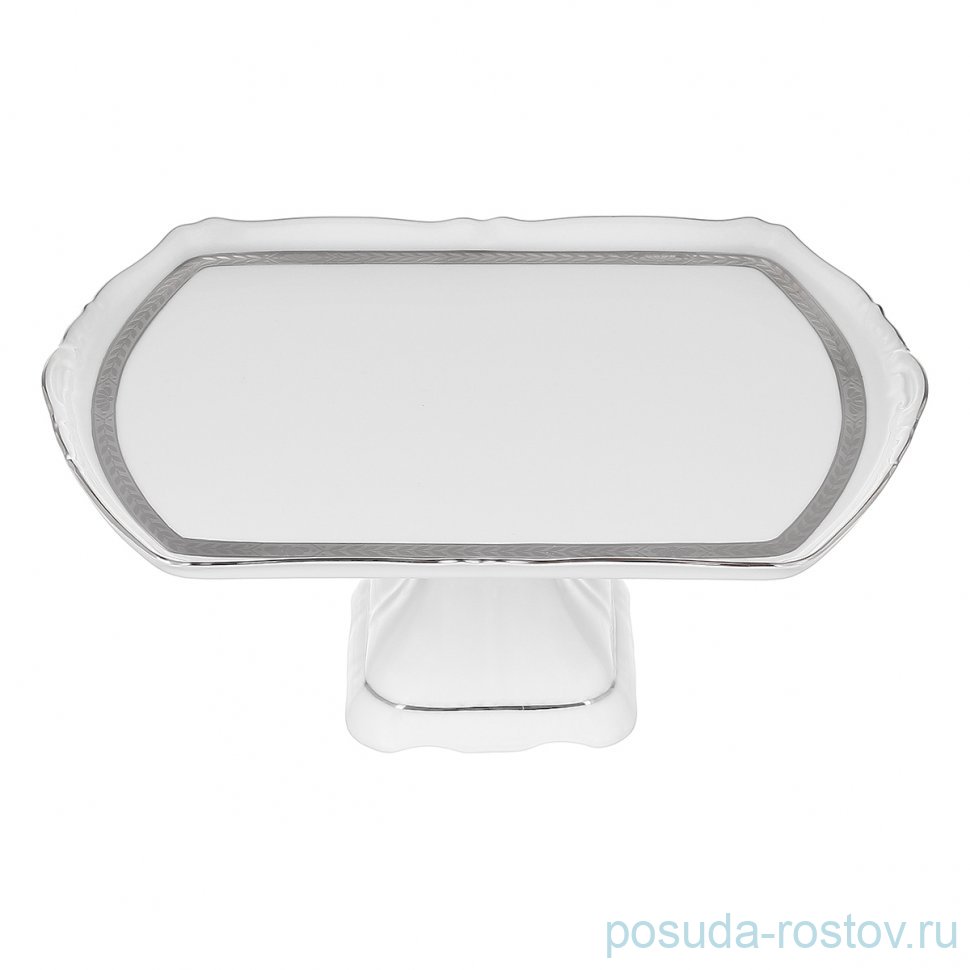 Поднос 28 см прямоугольный н/н "Сабина /Платиновая лента /3132" / 367003