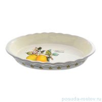 Блюдо для запекания 39 х 24 см овальное &quot;Artigianato ceramico /Лимоны&quot; / 060072