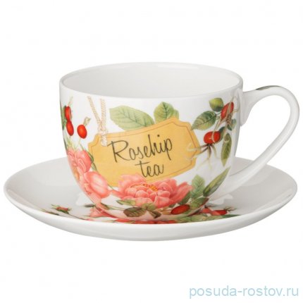 Набор чайных пар 330 мл 6 шт &quot;Fruit basket /Rosehip tea&quot; / 336117