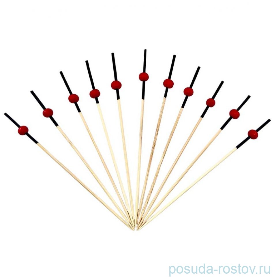 Шпажки 12 см 100 шт Пика "Шарик красный" / 369619
