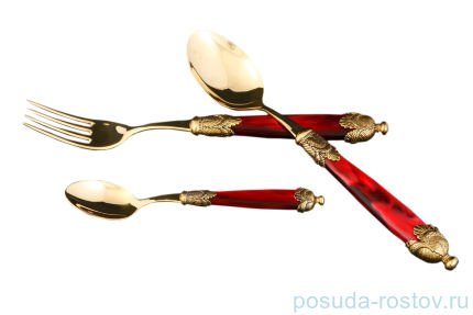 Столовые приборы 36 предметов &quot;Siena Antique Gold /Bordeaux Gold&quot; / 114554