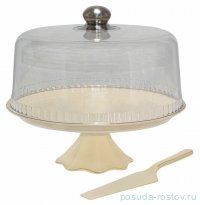 Тортница 31 х 10 см с крышкой и лопаткой &quot;Marzipan&quot; (подарочная упаковка) / 374079