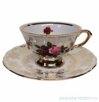 Чайная пара 200 мл 1 шт &quot;Мария-Тереза /Роза перламутр&quot; R-L / 331861