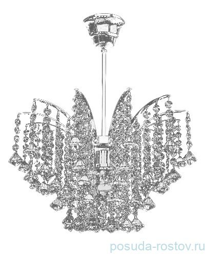 Люстра 1 рожковая хрусталь /никель &quot;Титания Люкс&quot; h-41 см, диаметр-36 см, вес 3,5 кг / 009613