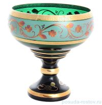 Фруктовница 26 см н/н зелёная &quot;Лепка /Версаче /Золотой цветок&quot; SC / 127932
