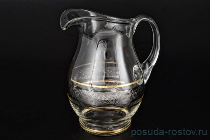 Кувшин для воды 1,5 л &quot;Цветочный узор на платине&quot; / 033876