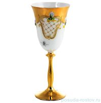 Бокалы для красного вина 250 мл 6 шт &quot;Анжела /Лепка белая /AS Crystal&quot; золотая ножка  / 148123