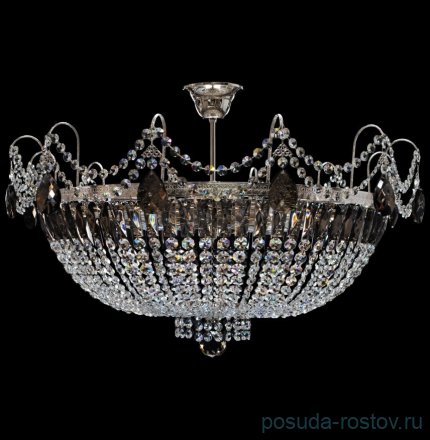 Люстра 3 рожковая хрусталь/никель дымчатая &quot;Royal Bohemia&quot; d-45 см, h-30 см / 134700