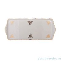 Поднос 38 см прямоугольный &quot;Аляска /Золотой узор /2027&quot; / 165055