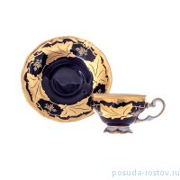 Кофейная пара 100 мл 1 шт &quot;Кленовый лист /Кобальт&quot; / 223493