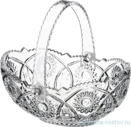 Конфетница 18,5 х 16,5 х 8 см с ручкой &quot;Muza Crystal&quot; / 190103