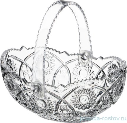 Конфетница 18,5 х 16,5 х 8 см с ручкой &quot;Muza Crystal&quot; / 190103