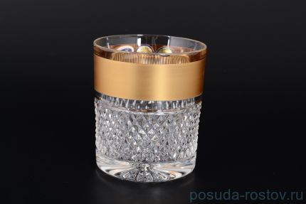 Стаканы для виски 320 мл 6 шт &quot;Max Crystal /Фелиция /Хрусталь матовое золото&quot; / 114436