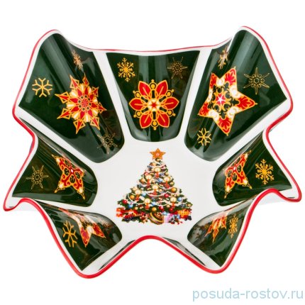 Салатник 26 х 26 х 11 см квадратный &quot;Christmas Collection /Ёлка&quot; / 192429
