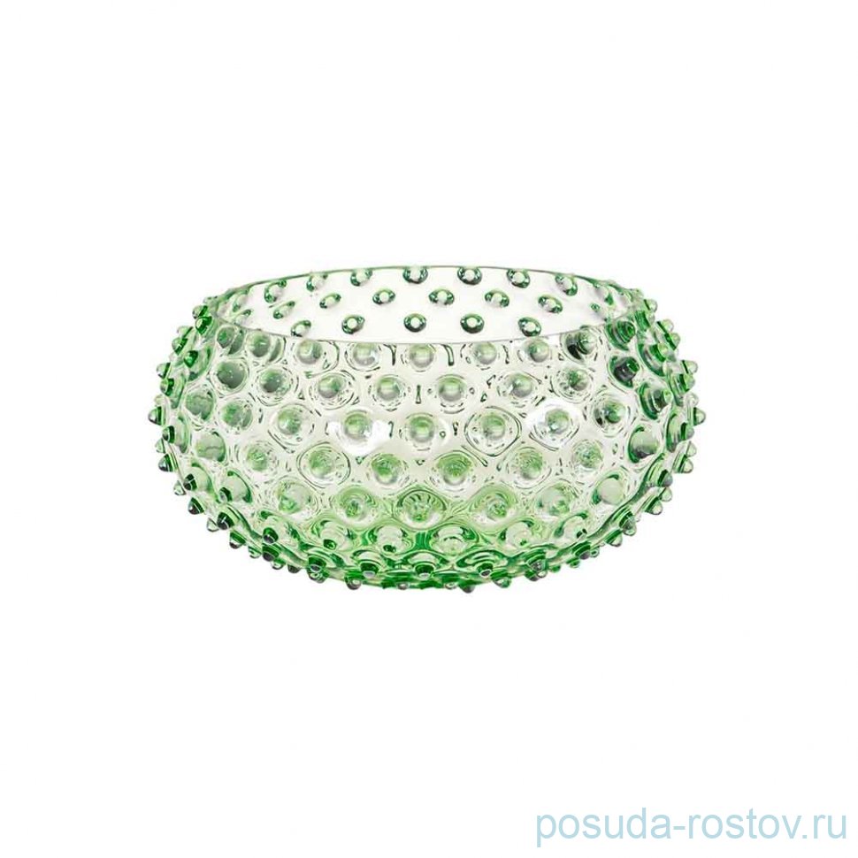 Ваза для фруктов 23 х 10 см зелёная "Hobnail Tapas" / 336543