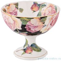 Конфетница 13 х 11 см н/н чёрная &quot;Винтаж /Розы&quot; / 233546