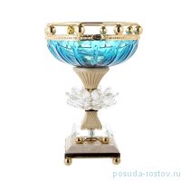 Ваза для конфет 18 см н/н &quot;Розаперла /Ивонн /Голубая&quot; / 280077