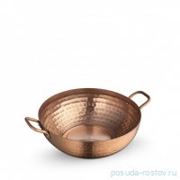 Сковородка 18 x 6 см глубокая круглая мини с 2-мя ручками для подачи &quot;Hammered&quot;   / 370332