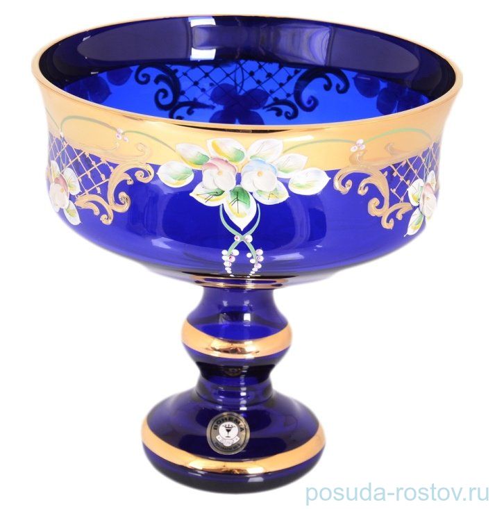 Ваза для фруктов 24 см н/н "Лепка синяя" E-S / 125298