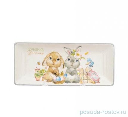 Блюдо 28 х 12 х 3,2 см прямоугольное &quot;Spring Bunnies&quot; / 279997