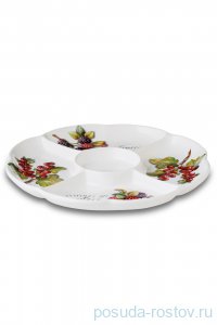 Менажница 34,5 см 5-ти секционная &quot;Artigianato ceramico /Лесные ягоды&quot; / 243574
