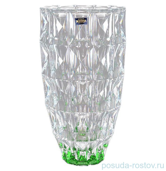 Ваза для цветов 28 см "Диаманд /Зелёное дно" / 075747