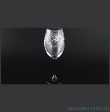 Бокалы для белого вина 250 мл 6 шт &quot;Лара /С чёрно-белым рисунком&quot; / 059471