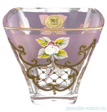 Ваза для конфет 13 см &quot;Лепка розовая &quot; U-R / 097893