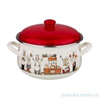 Кастрюля 20 х 12 см с крышкой эмалированная 3,3 л &quot;Беллисимо&quot;  / 196830