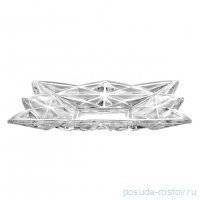 Блюдо 17 см квадратное &quot;Pyramid /Без декора&quot; хрусталь Йиглава / 339532