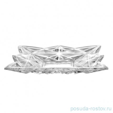 Блюдо 17 см квадратное &quot;Pyramid /Без декора&quot; хрусталь Йиглава / 339532
