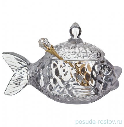 Икорница с ложкой 15 х 7 х 10 см &quot;Рыбка /Muza&quot; / 190098