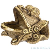Подставка для мелочей 11 х 8 см &quot;Жаба&quot; /бронза с позолотой / 273619