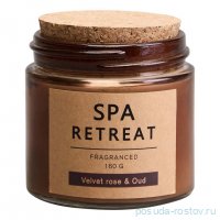 Свеча ароматизированная в стакане spa retreat velvet rose&amp;oud 7,3*7,4 см / 367091