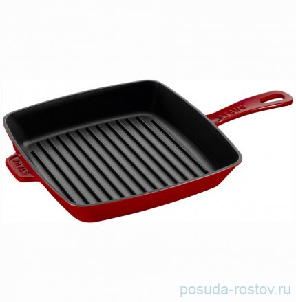 Сковорода-гриль 26 см квадратная вишнёвая &quot;Grill Pans /STAUB&quot; / 294162