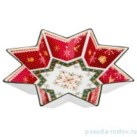 Салатник 32 см звезда &quot;christmas collection /снежинка красная&quot; / 192430