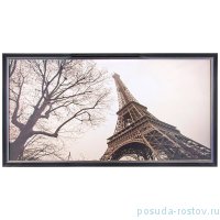 Фотопостер 50 х 100 см &quot;Эйфелева башня&quot; /рамка черный лак с серебром / 275093