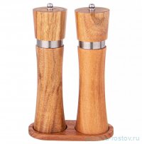 Набор мельниц для специй 2 шт на подставке акация / 313979