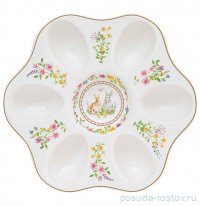 Блюдо для яиц 21 см &quot;Кролики и цветы /Happy Easter&quot; / 369071