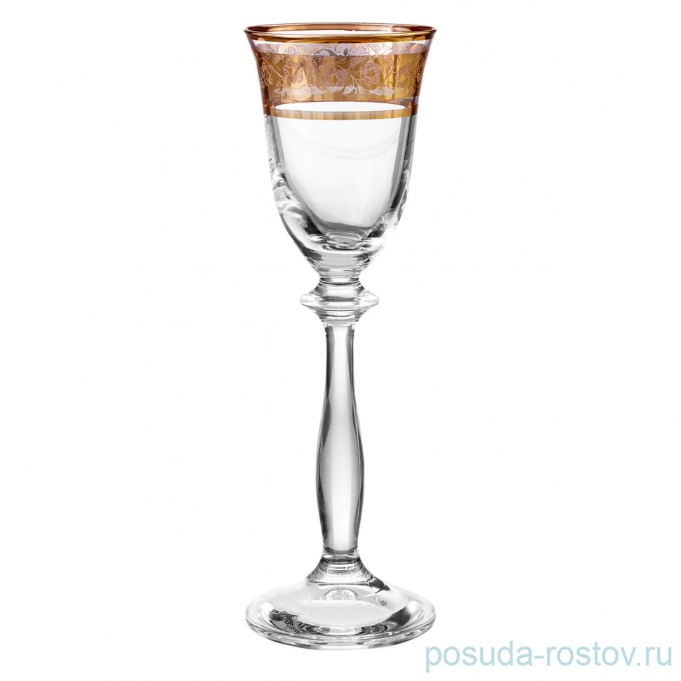 Рюмки 60 мл 6 шт "Анжела /Цветочный узор на золоте" V-D / 156586