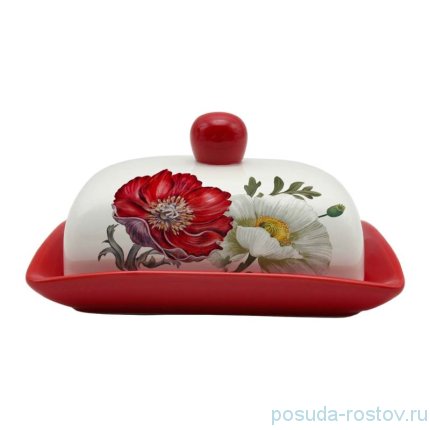 Маслёнка 17 х 12,5 х 8,3 см &quot;Маки&quot; / 278508