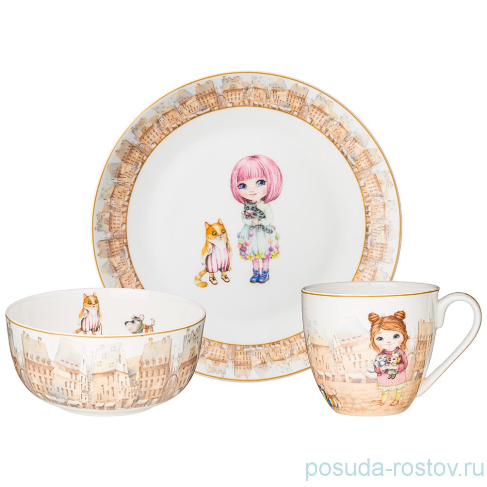Детский набор посуды 3 предмета "Fashion princess" / 252086
