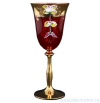 Бокалы для красного вина 250 мл 6 шт  &quot;Анжела /Лепка красная&quot; U-R / 094453