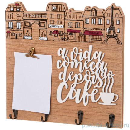 Ключница 30 х 30 х 0,9 см &quot;Coffee &amp; Tia time&quot; / 254855