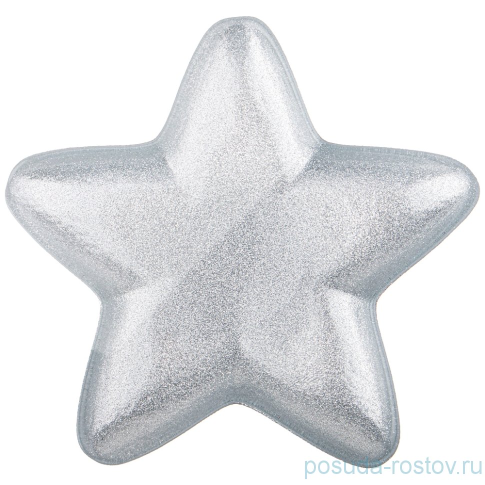 Блюдо 22 см Звезда "Star silver shiny" / 259917