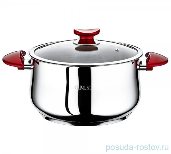 Кастрюля 22 х 12 см крышка стеклянная 4,3 л "SINGLE COOKWARE" ручки бакелит / 295966