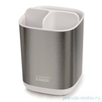 Подставка для зубных щеток белая внутри&quot;Джозеф /EasyStore Steel&quot; / 223297