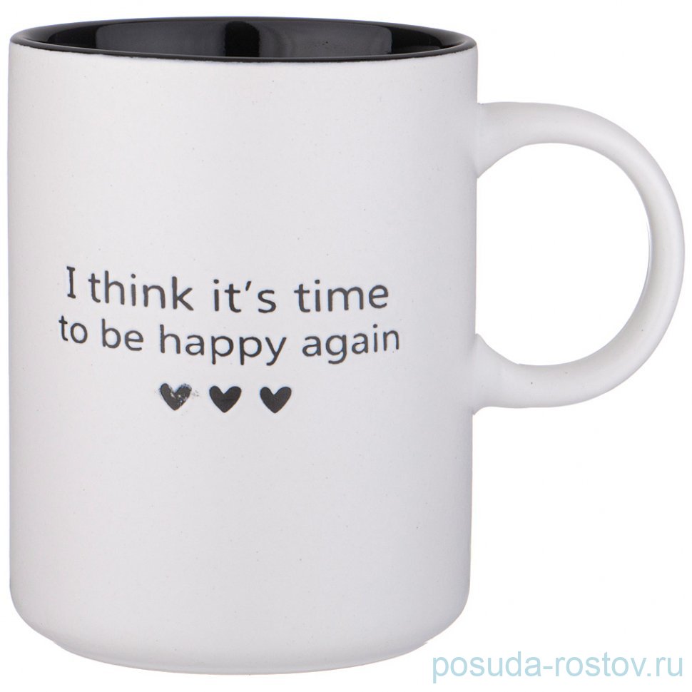 Кружка 370 мл "Positive /I think it is time to be happy again" / 337443