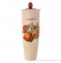 Банка для сыпучих продуктов 34 см деревянная крышка Спагетти &quot;Artigianato ceramico /Гранат&quot; / 348547