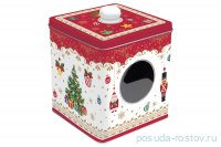 Банка для печенья 13 х 13 х 14,5 см &quot;Новогодние украшения&quot; / 300448